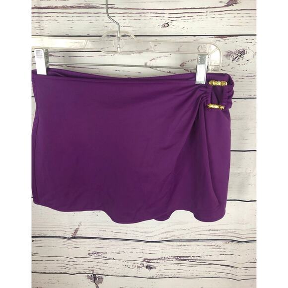 Lands End Tankini & skort set purple With gold accents color size 4 - Picture 5 of 12